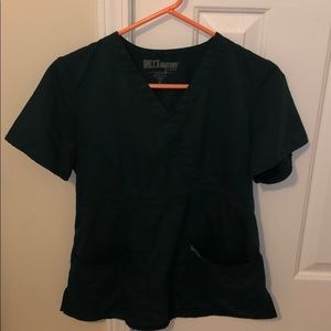 dark green Greys anatomy scrub top